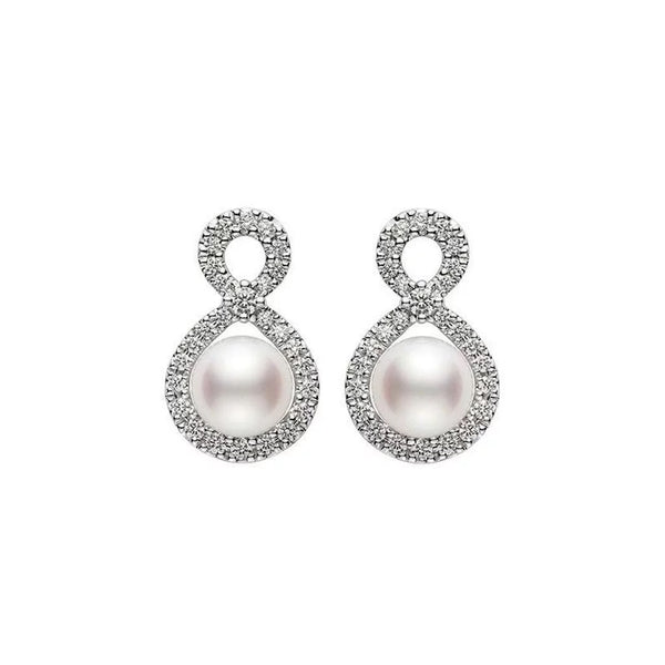 Ruyi Collection Akoya Cultured Pearl And Diamond Earrings - 1
